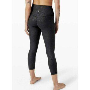 Lululemon Align Crop 23" Formulate Emboss Black Size 4 EUC